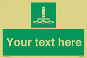 Custom sign safe condition Evacuation chute 